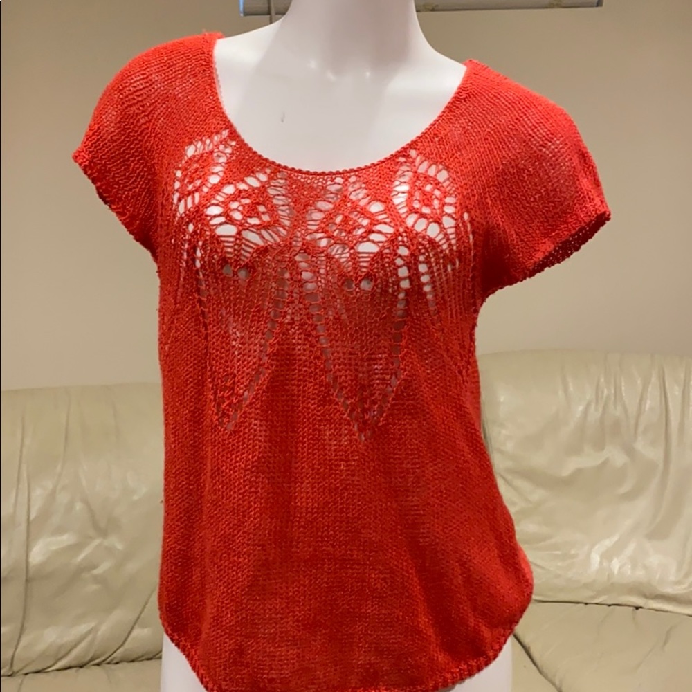 Lucky Brand Orange Sweater